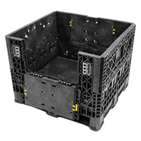 Warehouse Crates, Milk Crates, Attached Lid - SYS Crates