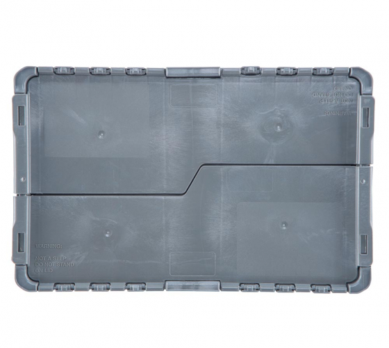 Attached Lid Straight Wall Container 24 x 15 x 7 SYS Crates